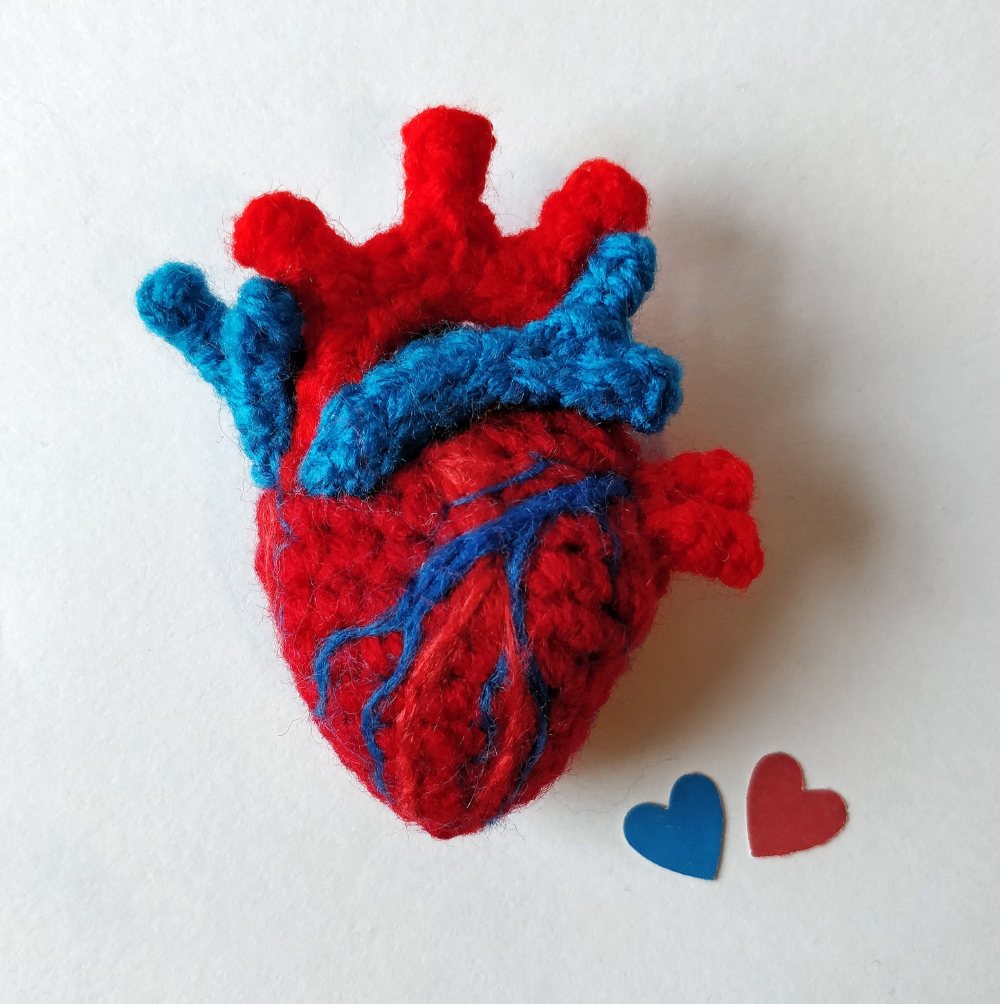 Anatomical Heart Brooch- Classic Red