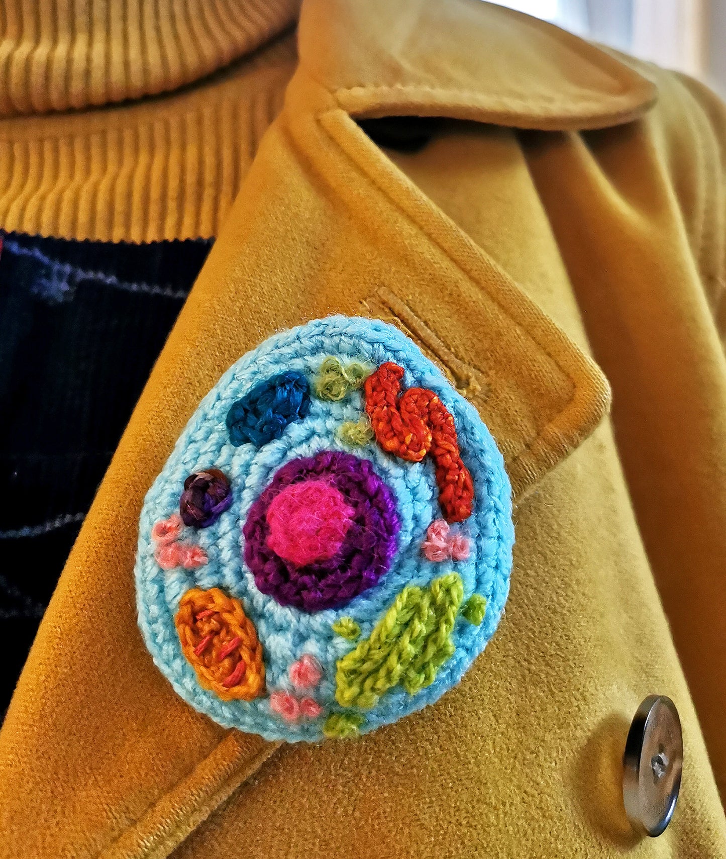 Human Cell Brooch