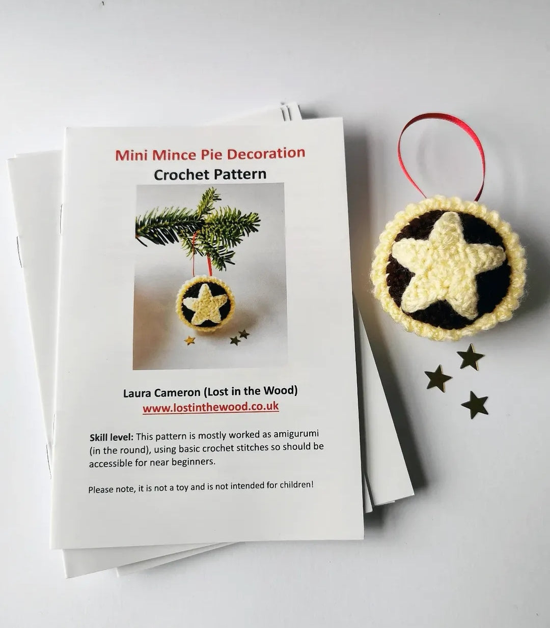 Mini Mince Pie Decoration Pattern Booklet