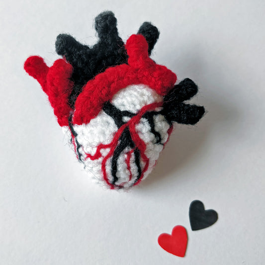 Anatomical Heart Brooch- Gothic Vampire