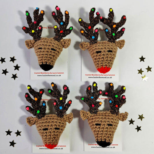 Reindeer With Baubles Brooch