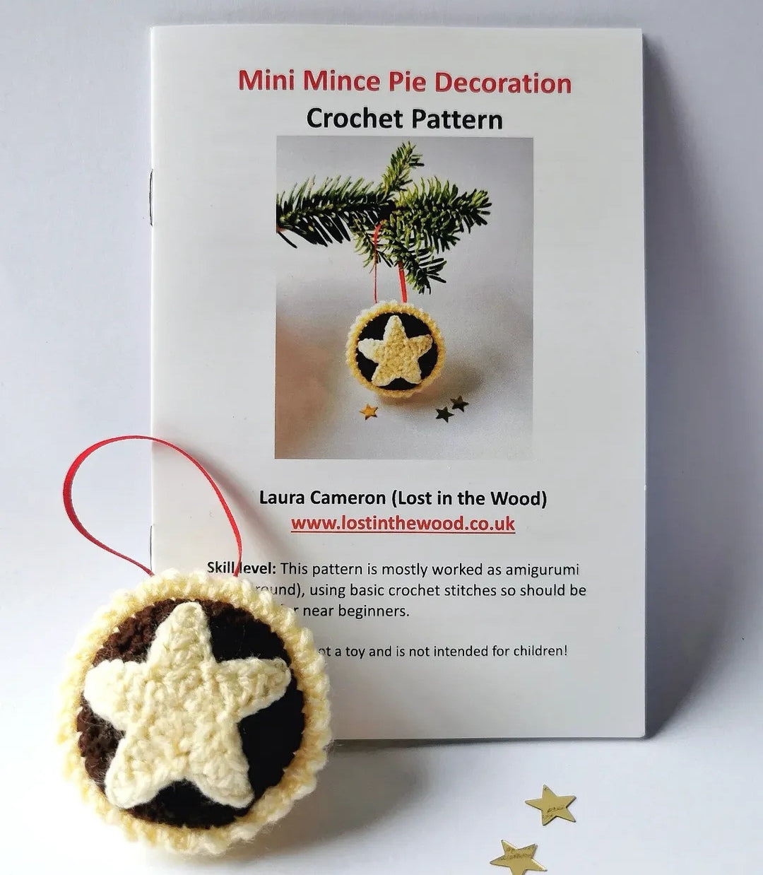 Mini Mince Pie Decoration Pattern Booklet