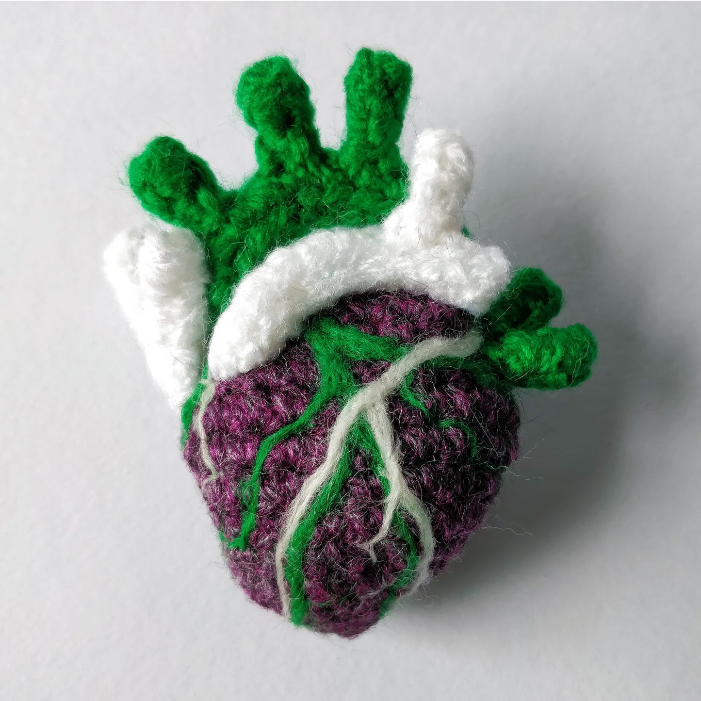 Anatomical Heart Brooch- Suffragette